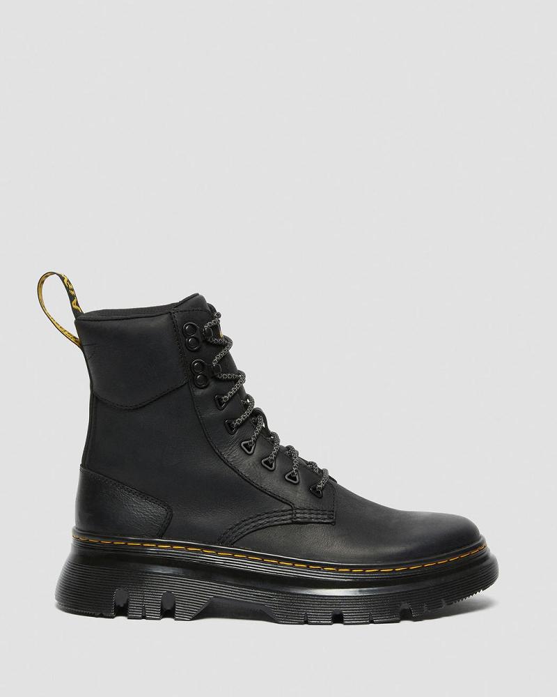 Black Men's Dr Martens Tarik Wyoming Leather Utility Casual Boots | CA 472OKI